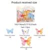 Una variedad de nuevas y creativas pegatinas de pared de mariposas doradas tridimensionales 3D, 12 pegatinas de pared decorativas autoadhesivas para sala de estar instaladas