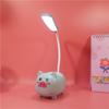 Lámpara de escritorio pequeña LED, protección para los ojos, estudio, dormitorio de estudiantes, lámpara de noche, USB, recargable, lectura, lindos dibujos animados para niños