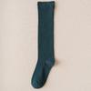 Meias de cor sólida Meias de punho médio e alto para crianças e meias até o joelho Japonês e coreano ins Internet Popular Wear Mori Style Retro Spring and Summer Cotton Socks