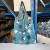 Bolsa de compras casual de moda para niñas transfronteriza, bolso de mano de nailon, bolsa de almacenamiento para mercado de alimentos de supermercado, puede ser al por mayor