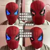 Suministro Exclusivo Transfronterizo de Casco de Spider-Man con Ojos Móviles, Máscara Eléctrica Iluminada Parpadeante, Máscara Divertida para Cosplay de Halloween