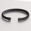 Pulsera Europea y Americana Transfronteriza Personalizada Simple y Elegante de Acero Inoxidable de Malla de 7 mm en Forma de C Elástica Moda Versátil Pulsera al por Mayor