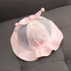Chapéu de bebê verão proteção solar super fofo bebê recém-nascido fino estilo coreano ao ar livre bebê menina chapéu de pescador