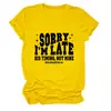 Desculpe o Atraso A dele Amazon Ebay Estação Independente Camiseta Feminina Simples e Confortável com Gola Redonda e Manga Curta
