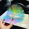 Tarjeta de Saludo 3D Pavo Real Brillante Nueva Fantasía Creativa Año Nuevo Cumpleaños Tarjeta de Bendición Universal Navidad