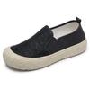 Zapatos de Lona para Mujer 2024 Estilo Caliente Primavera y Otoño Versátiles Mocasines Slip-On Suela Suave Antideslizante Zapatos de una Sola Pieza Zapatos de Pescador Slip-On