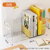 Divisor de Estantería de Acrílico Soporte para Libros Estante Transparente de Escritorio Estante para Archivos Soporte de Escritorio para Estudiantes