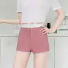 Shorts esportivos femininos de verão 2026 novos com acabamento, modelador, para baixinhas, corte reto, caimento justo, perna larga, para yoga, que abraçam o quadril, hot pants