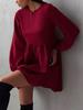 Wildberries Ruso Más Vendido 2026 Vestido de Primavera con Cuello en V y Mangas Abullonadas Moda para Mujer Falda Línea A Venta al por Mayor