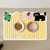 Jogo americano de animal de estimação fofo de desenho animado, absorvente e resistente ao desgaste, à prova de vazamentos, antiderrapante e à prova de respingos, ideal para gatos usarem como tapete de alimentação