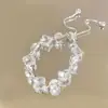 Pulsera de flor con cuentas de sensación fresca diseño de nicho sentido de diseño simple moda ins alto sentido temperamento pulsera versátil