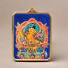 Colgante Thangka del Tíbet Zakilam Cuadrado Aleación de Acero de Titanio Oro Varios Patrones de Minerales Puede Elegir Directo de Fábrica