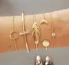Europa e Estados Unidos pulseira de corrente nova simples transfronteiriça moda mix and match pulseira ornamentos de mão vazados combinação de empilhamento atacado