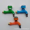 Torneira de Lavadora de Roupa Colorida com Volante Redondo, Torneira de Pia para Mop Doméstico, Anticongelante, Antiexplosão, Plástico, Estilo Novo, Torneira de Cola