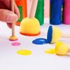 Conjunto de ferramentas de pintura para crianças, esponja de vedação, ferramenta de pintura, pincel de cogumelo, materiais de arte para jardim de infância