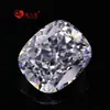 Fábrica Wuzhou Gelo Triturado Flor Corte Brilhante Zircônia Cúbica Retangular Largo Formato Almofada Zircônia Cúbica Sintética Branca Pedra Solta