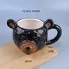 Taza Creativa de Animales en Cerámica con Diseño 3D en Relieve, Taza de Oso, Taza de Agua con Forma Única, Taza de Leche, Taza de Café, Linda
