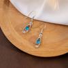 Pendientes de ópalo de estilo étnico retro transfronterizo europeo y americano, pendientes de gota de agua bohemios de estilo palaciego, hermosos pendientes