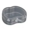 Caja vacía transparente de dibujos animados con forma de manzana al por mayor, caja de almacenamiento de plástico pp, caja para tapones para los oídos, caja para auriculares, caja para accesorios con cuentas y gomas elásticas