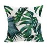 Fronha de Linho com Design de Plantas Verdes da Selva Tropical, Dropshipping Transfronteiriço da Amazônia, Tamanho Personalizado Pelúcia Pele de Pêssego