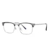 Nuevo Marco Metálico Cuadrado para Cejas para Hombres Marco Óptico para Hombres Marco de Gafas de Negocios Maduro y Elegante Se Puede Equipar con Miopía Fabricante Venta al por Mayor