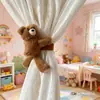 Lindo Osito de Peluche para Cortinas, Atrapador de Cortinas para Habitación Infantil y Dormitorio, Atrapador Elástico con Cordón para Cortinas, Regalo de Inauguración