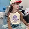 Camiseta Térmica de Cuello Redondo para Niñas, Ropa Interior de Manga Larga Raglán para Niños Medianos y Mayores, Moda Otoño/Invierno, Trendy