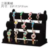 Suporte de Exibição de Pulseira com Flocagem Suporte para Pulseira de Relógio Três Níveis Pulseira Elástico de Cabelo Headband Suporte de Joias Suporte para Enfeites