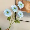 Flores Artificiales Azules para Boda Decoración de Flores Artificiales para Salón de Bodas Hortensia Azul Claro Accesorios para Fotografía Flores Artificiales