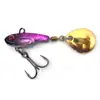 Venta al por mayor de fábrica Ciclón Pequeño Vibratorio de Largo Alcance Tercera Generación Cuchara Giratoria Vibratoria Forma de Cuchara Metal Hard Lure.