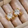Pendientes de cabeza de toro chapados en oro de 18 quilates sobre plata de ley S925 en toda la superficie, nicho de lujo de alta gama, exquisitos y versátiles, pendientes ultrabrillantes