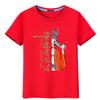 El éxito de la camiseta de algodón de manga corta examen de ingreso a la preparatoria ánimo estudiantes masculinos y femeninos envían ropa de clase roja holgada