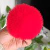 Bola de piel de conejo Rex de imitación de 8 cm/6 cm, conejo, bola de piel de imitación de zorro, felpa, colgante pequeño, accesorios DIY, al contado