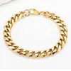 Amazon Wish Aliexpress Ebay Cadena Cubana Hip-Hop para Hombre Acero Inoxidable Hebilla Única Pulsera con Rectificado Hexagonal Acero de Titanio