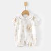 Body de Gaze de Verão com Manga Curta para Bebê, Roupa de Verão Ultra-fina 100% Algodão Hassel para Crianças, Roupa de Ar Condicionado para Crianças, Roupa para Engatinhar de Recém-nascido