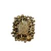 Broche Retro Cuadrado de Perla Sentido de Alta Gama Luz Daño Presión Pequeña Multitud Accesorios de Ropa de Doble Botonadura Pin Hebilla de Luz Antideslizante Joyería Ramillete