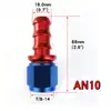 Junta de inserção de tubo de óleo resfriado a óleo para automóvel, junta de tubo de óleo invertida, 0 graus, 45 graus, 90 graus, 180 graus, junta AN Tower
