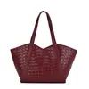 Bolsa tote tecida com padrão de losangos de cor sólida para o dia a dia de mulheres 2026, bolsa de ombro única de alta qualidade e grande capacidade, bolsa feminina da moda