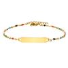 Cross-border retro aço inoxidável cruz curvo marca cor gota cola pulseira moda senhoras pulseira de aço titânio estilo europeu e americano