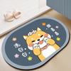 Alfombrilla de lodo de diatomeas con explosión de sonido, estilo de dibujos animados, linda para baño, alfombra antideslizante para baño, alfombra, se puede vender al por mayor