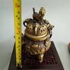 Horno de fumigación de latón antiguo de bronce a precio de fábrica, horno de incienso con cuentas de juego Suen Erlong de la bestia suiza, horno de incienso al por mayor