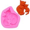 Lindo molde de silicona para gato madre e hijo, molde para decoración de pastel de azúcar, chocolate, molde para hornear DIY