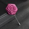 Broche de Pin para Traje de Estilo Coreano de Alta Gama para Hombre Accesorios para Traje Flor de Seda Dorada Poliéster Pin de Flor para Solapa de Traje de Hombre Ramillete