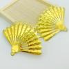 Accesorios de joyería DIY, abanico antiguo de 57 x 44 mm, hoja de metal con siete agujeros, flor con hebilla colgante, horquilla para ropa china antigua