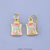 Estilo Chinês Antigo Ouro Pingando Caractere de Bênção Flor da Paz Pingente de Moda Boutique Acessórios para Joias DIY Contas Soltas Contas Espaçadoras