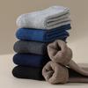 Meias de lã meias grossas masculinas de inverno masculinas de inverno espessadas com forro de fleece super grossas de toalha algodão quente resistentes ao frio pelúcia