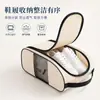 Bolsa organizadora de sapatos para viagem, adequada para viagens de negócios e viagens, à prova de poeira e respirável, para guardar sapatos, equipamentos esportivos e equipamentos de ginástica; uma bolsa de malha portátil para sapatos
