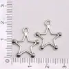 Colgante de Estrella de Aleación Bronce Antiguo Plata Antigua Estrella de Ángel Estrella Hueca Estrella de Encaje Accesorios para Joyería DIY