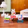 Nueva Caja Sorpresa Diario Escolar del Conejo Obediente Zhuanzhuan Figura de Mascota Linda Giratoria Decoración de Escritorio Adorno de Juego de Moda Popular en Internet