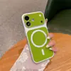 Funda Magnética para Teléfono con Ventana Grande Triangular Adecuada para Apple 17Promax Moderna 16 Estilo Ins 15/11/12/13
